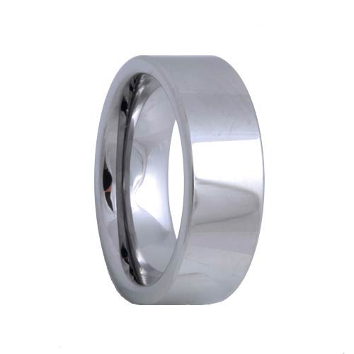 Pipe Cut White Tungsten Carbide Ring (4mm - 10mm)