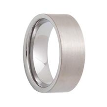 Pipe Cut Matte White Tungsten Band (4mm - 14mm)