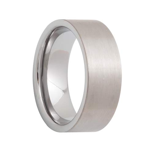 Pipe Cut Satin Tungsten Carbide Band (4mm - 14mm)