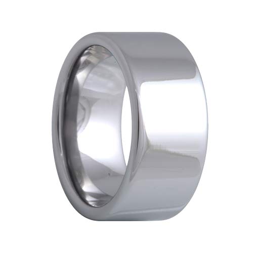 Pipe Cut 10mm Wide Comfort Fit Tungsten Band