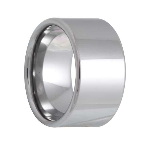 Pipe Cut 12mm Extra Wide Tungsten Carbide Ring