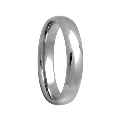 Round 4mm Tungsten Carbide Wedding Band For Women