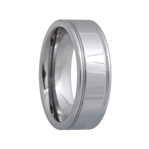 Polished Grooved Tungsten Carbide Ring