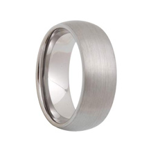 Round Matte White Tungsten Band (4mm - 12mm)