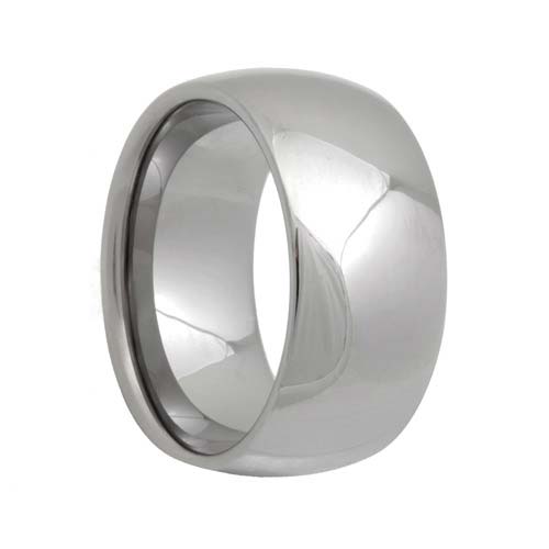 High Polished Shine Dome 10mm Wide Tungsten Band