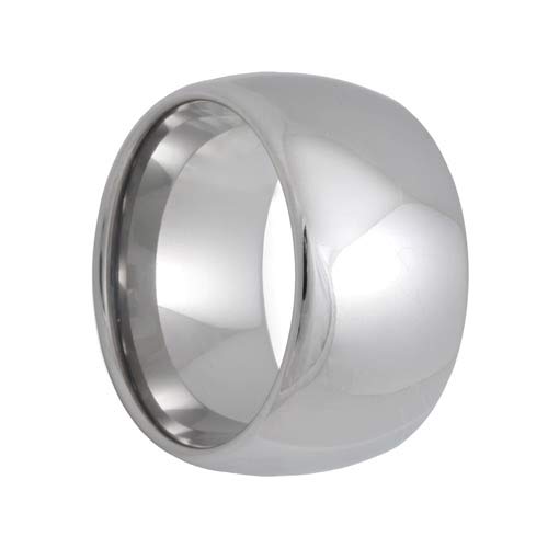 Rounded 12mm Extra Wide Tungsten Jewelry Wedding Band