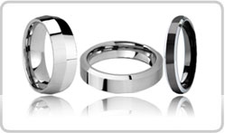 Beveled Tungsten Bands