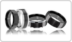 Black Tungsten Wedding Bands