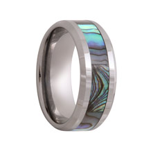Tungsten Ring Mother of Pearl inlay (6mm - 8mm)